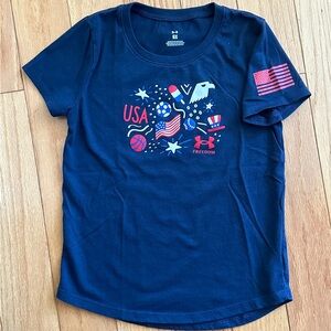 Navy blue t-shirt with 4th of July design